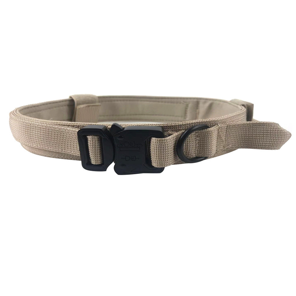 Tactische hondenhalsband met riem – verstelbaar en sterk