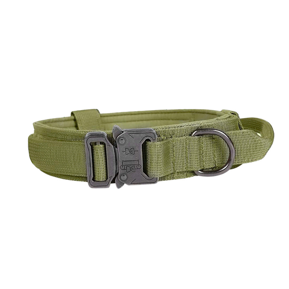 Tactische hondenhalsband met riem – verstelbaar en sterk