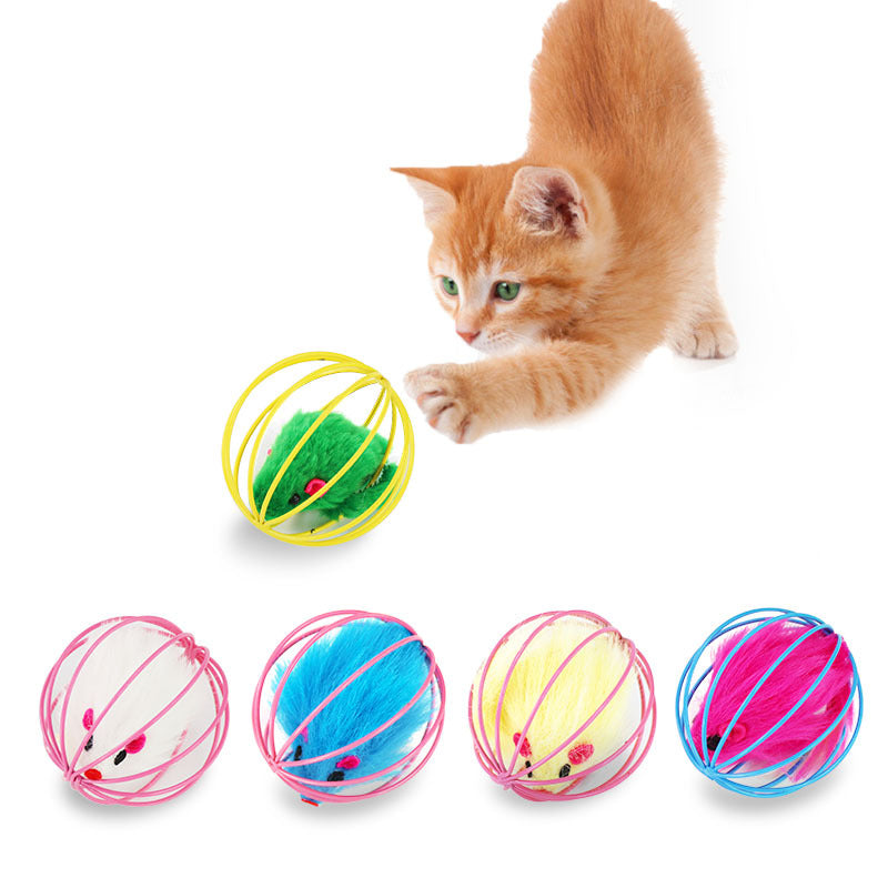Interactief kattenspeelgoed – kleurrijke speelballen