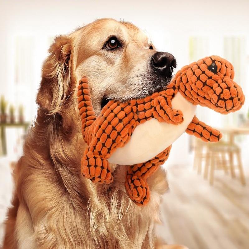 Pluche Dino Hondenspeelgoed met Pieper