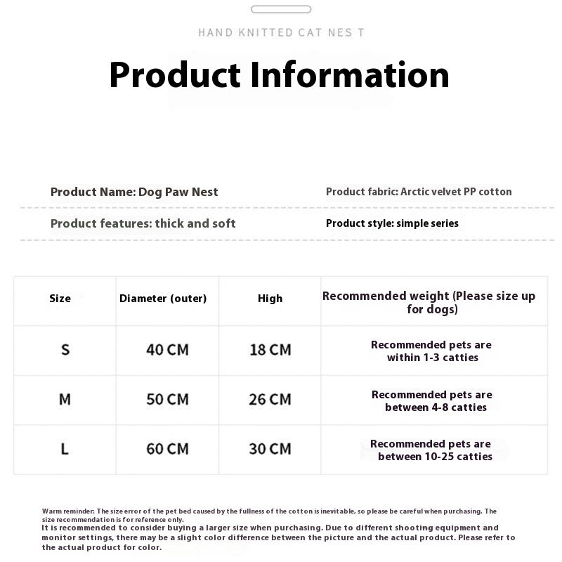 Pootvormig Hondenbed – Zacht & Warm
