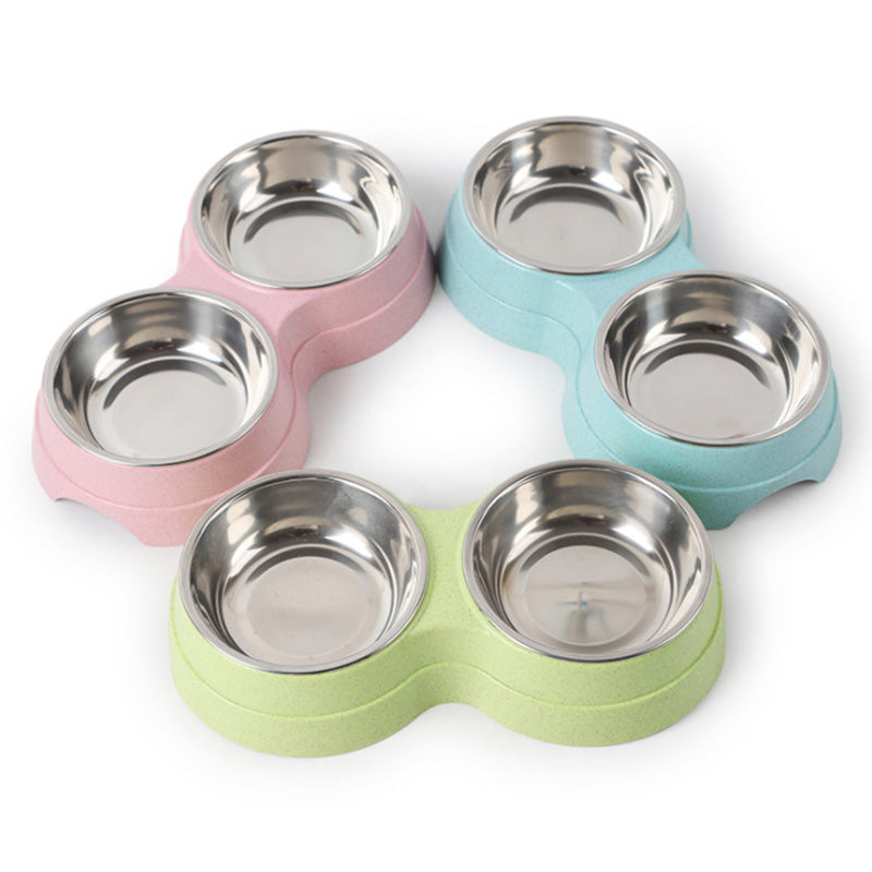 Dubbele Voerbak van RVS voor Hond & Kat – Antislip