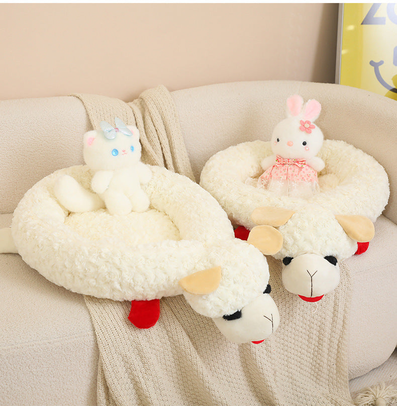 Pluche Honden- en Kattenbed – Warm & Comfortabel
