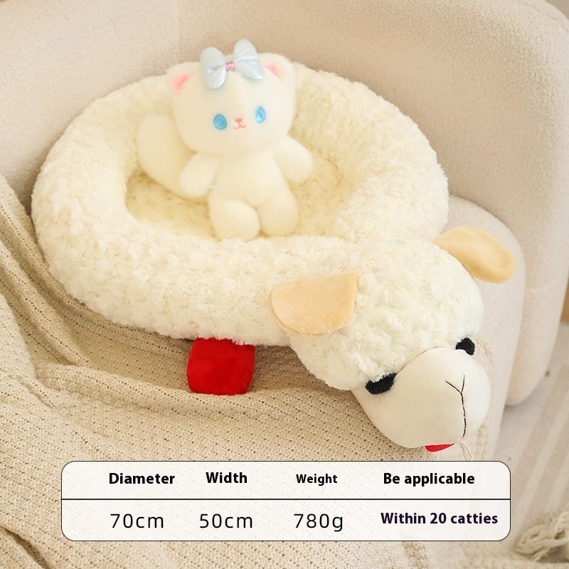 Pluche Honden- en Kattenbed – Warm & Comfortabel