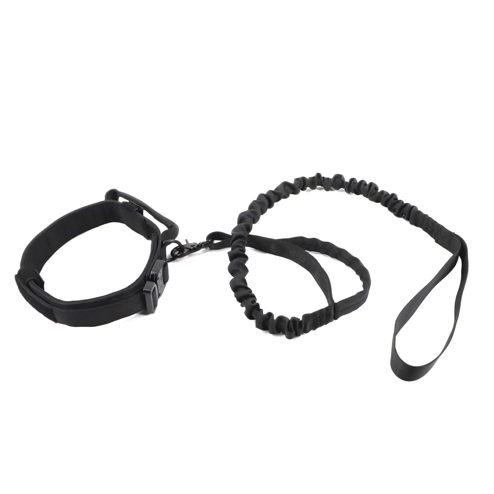 Tactische hondenhalsband met riem – verstelbaar en sterk