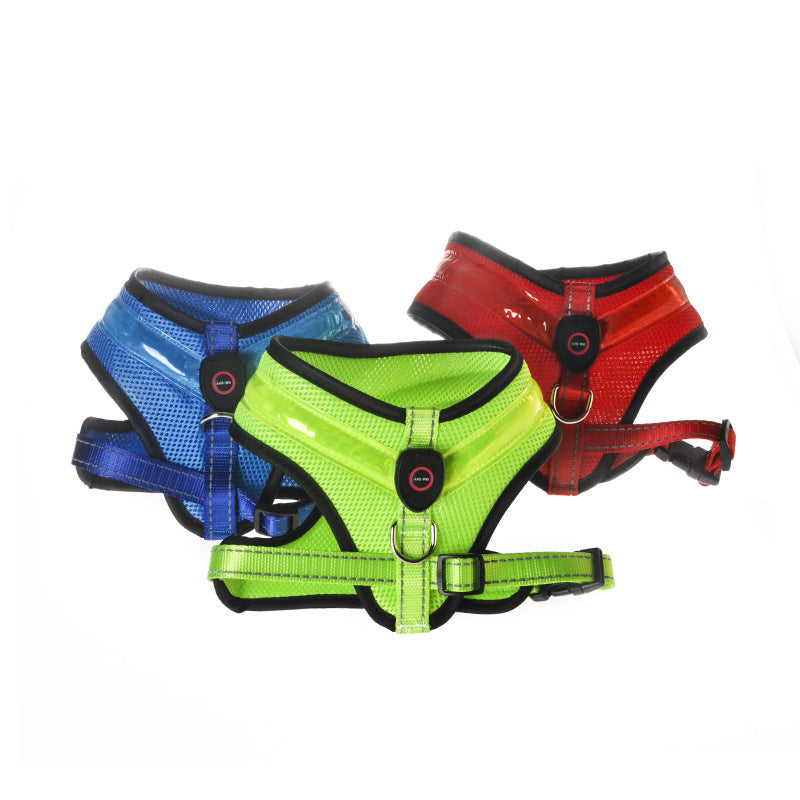 LED Dog Harness – USB Rechargeable & Reflective
