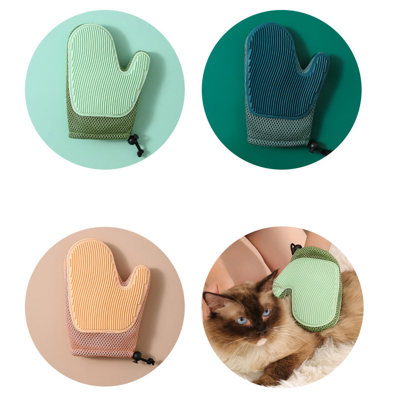 2-in-1 Verzorgingshandschoen voor Honden en Katten
