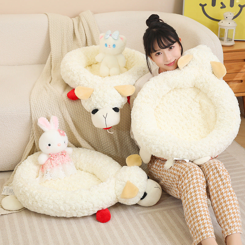 Pluche Honden- en Kattenbed – Warm & Comfortabel