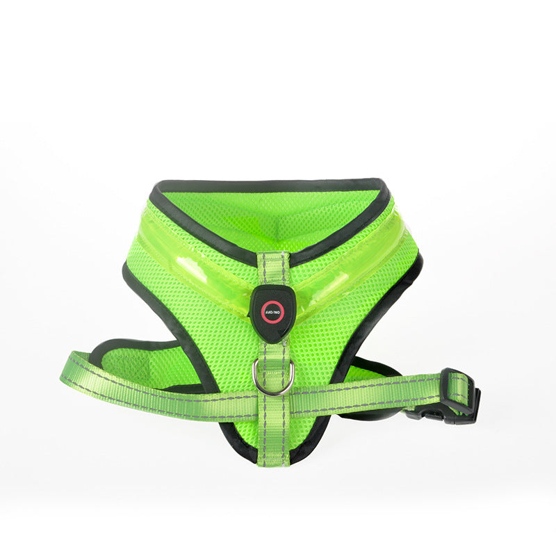 LED Dog Harness – USB Rechargeable & Reflective