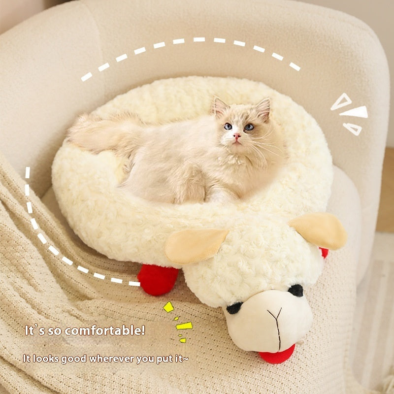 Pluche Honden- en Kattenbed – Warm & Comfortabel
